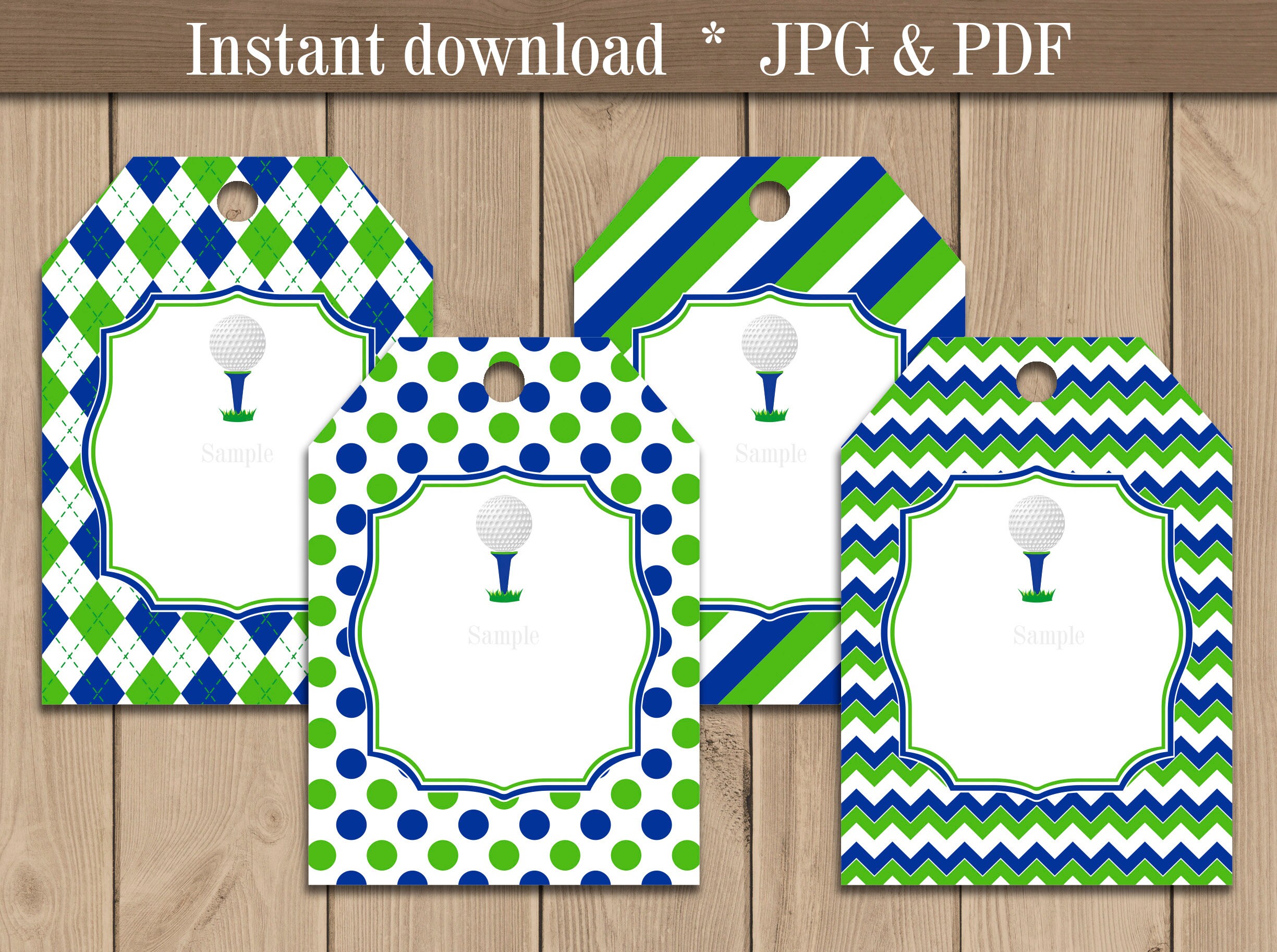 Golf theme Favor tags. Golf Gift tags Thank you tags Hang tags Etsy