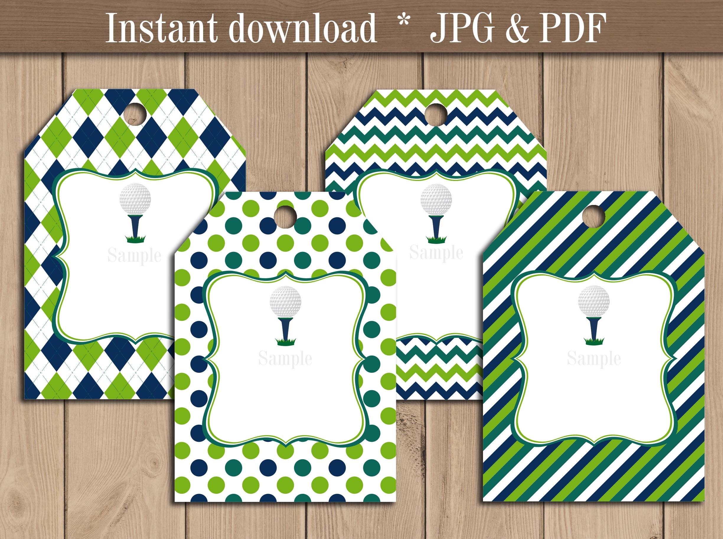 Golf theme Favor tags. Golf Gift tags Thank you tags Hang tags Etsy