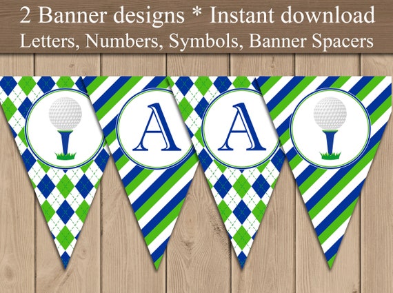 Golf Banner Printable. Golf Birthday Party First Birthday Baby | Etsy