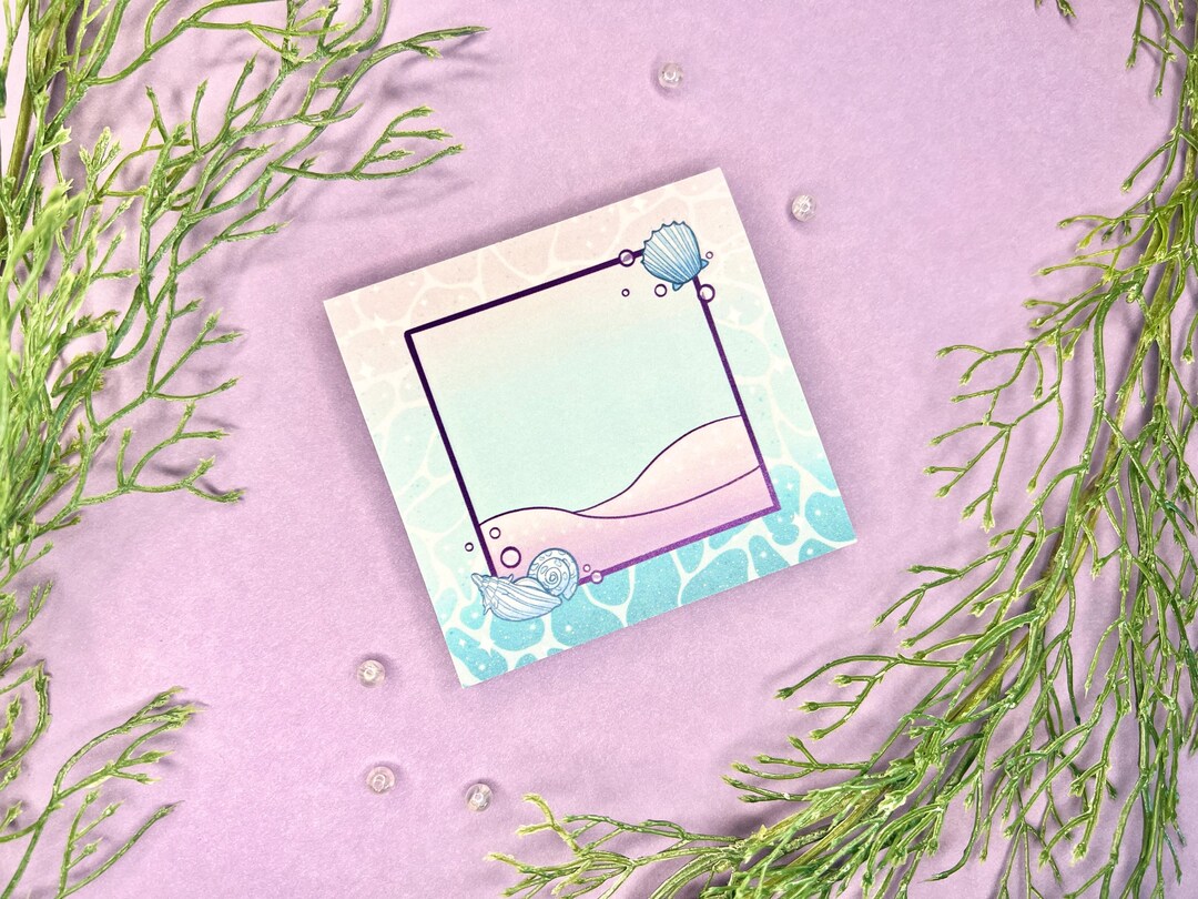 Ocean Beach Sticky Notes | Blue Desk Memo Pad - Etsy