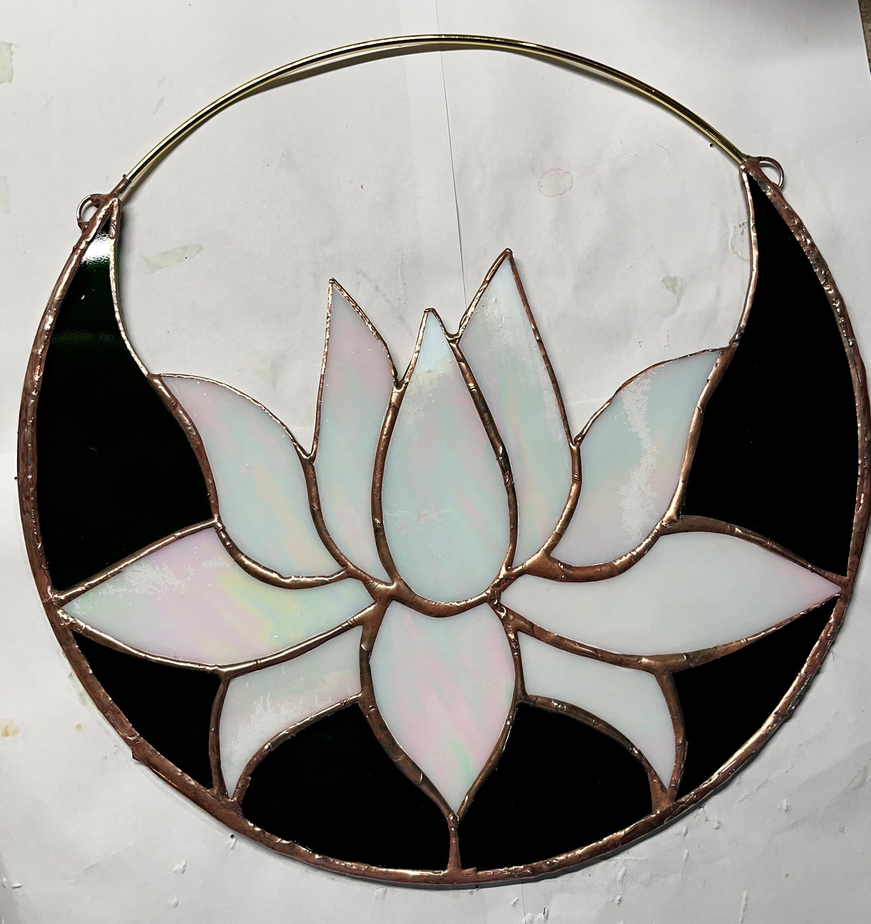 Stained Glass Lotus in a Circle - Etsy