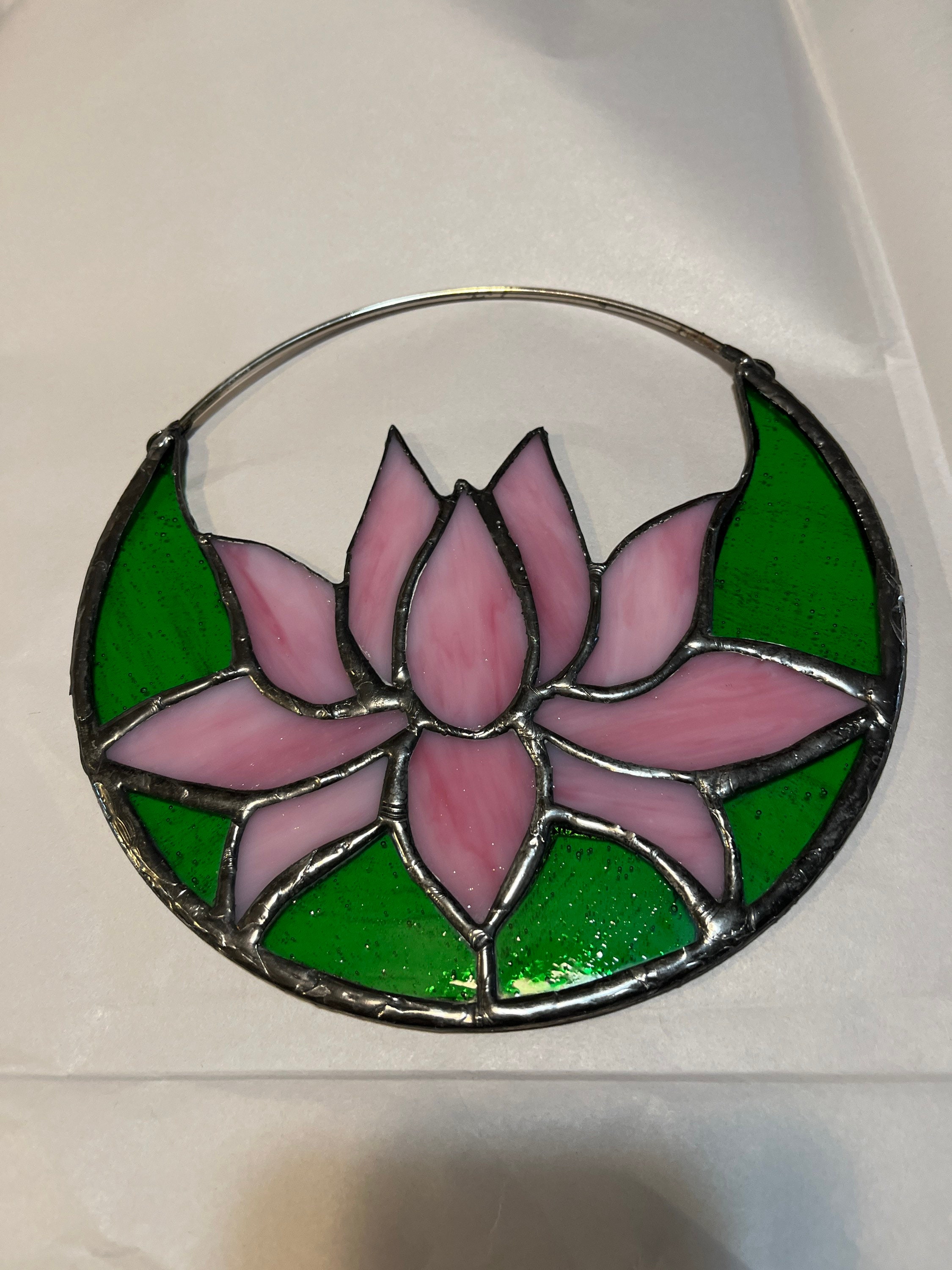 Stained Glass Lotus in a Circle - Etsy