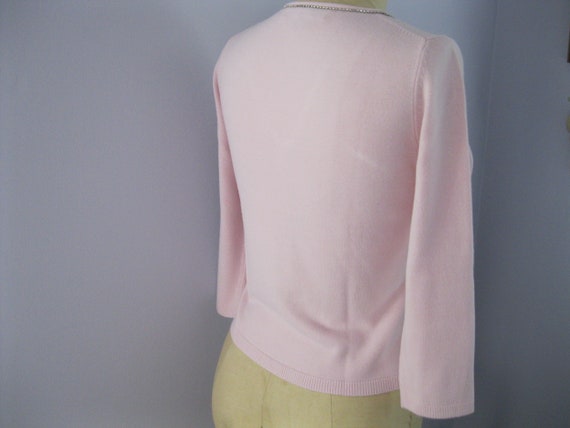 Fancy Dusty Rose / Pink Sweater With Rhinestones … - image 3