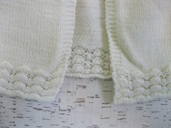 Vintage Baby Sweater / Handmade Infant Off-White … - image 6