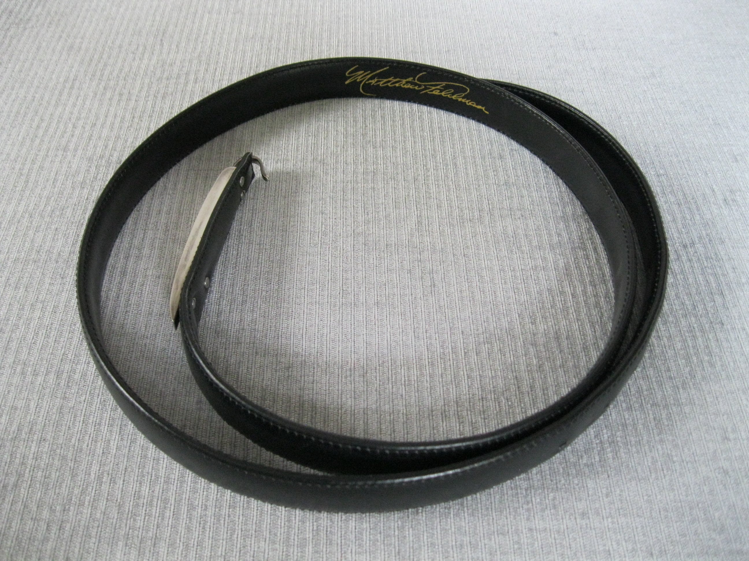 Black Leather Belt by Jeweler Matthew Feldman / Handmade  display picture 2