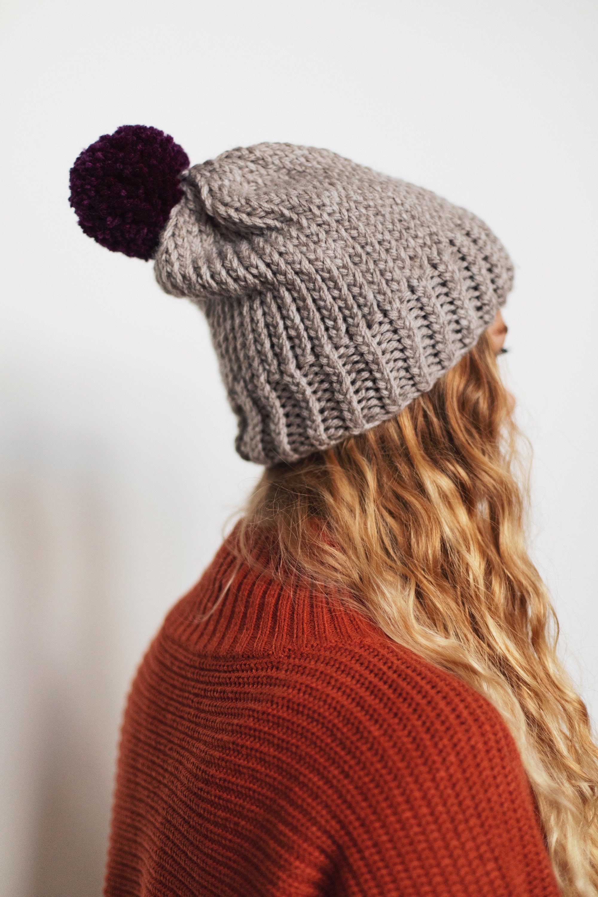 Basic Bobble Hat KNITTING PATTERN Super Chunky Knit Pattern Etsy Ireland