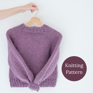 Super Chunky Jumper: KNITTING PATTERN, Your New Favourite Jumper Knitting Pattern, Top Down Jumper, Moloneymakes