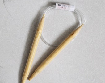 Bamboo Circular Knitting Needles, 5mm, 6mm, 10mm or 12mm, Various Lengths