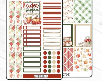 3073~~Cider Sippin' Season 6 PG. Weekly Kit Planner Stickers.