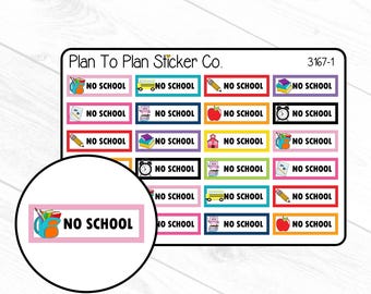 3167-1~~No School Tracker Planner Stickers.