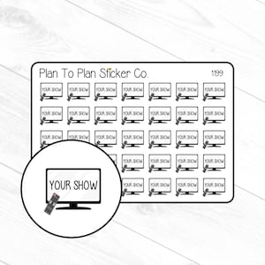 1199~~Custom TV Show Tracker Planner Stickers.