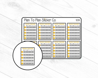 1228~~Daily Emoticon Mood Tracker Tracker Planner Stickers.