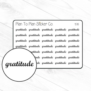 C1518~~Gratitude Script Planner Stickers.