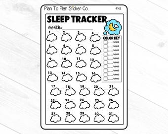 4143~~Sleep Tracker Planner Stickers.