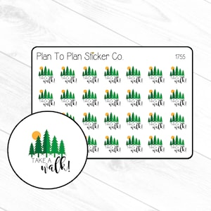 1755~~Take A Walk Planner Stickers.