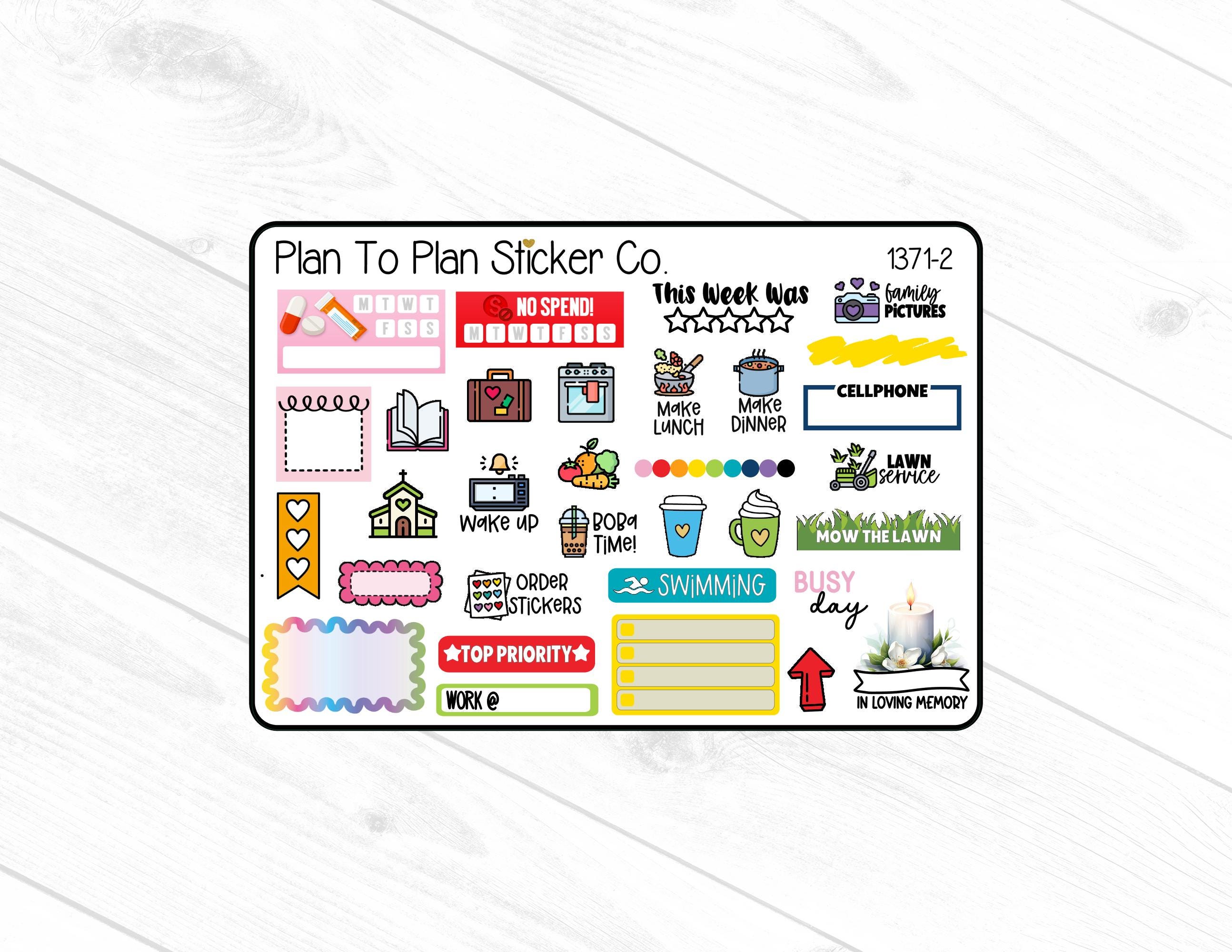 Sticker Fidner 1371-2~~sampler Planner Stickers. - Etsy
