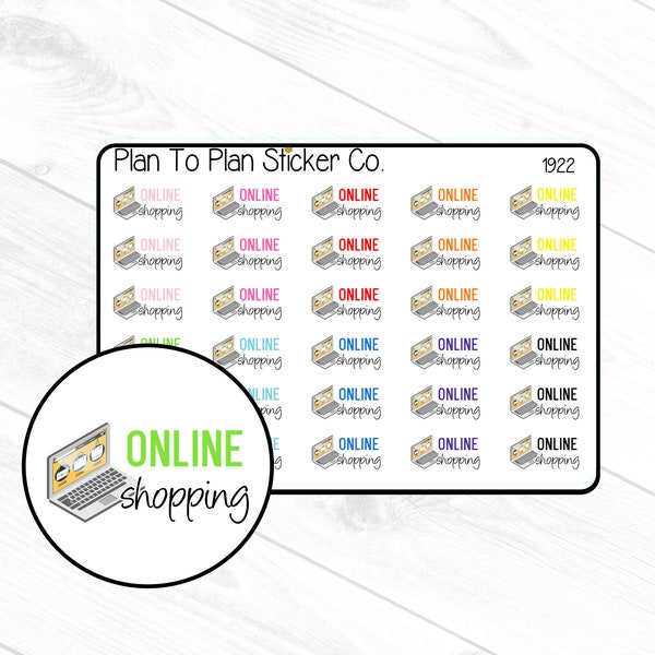 1922~~Online Shopping Tracker Planner Stickers.