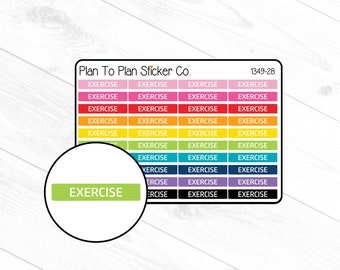 1349-28 Exercise Header/Dividers Planner Stickers