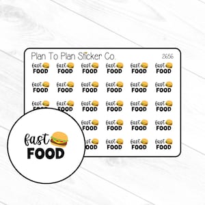 2656~~Fast Food Planner Stickers.