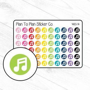 1483-14 Music Icon Planner Stickers.