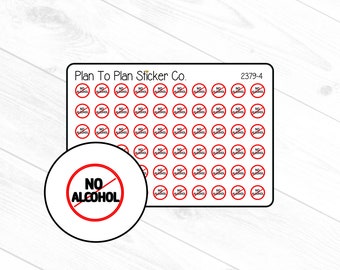 2379-4~~No Alcohol Tracker Planner Stickers.