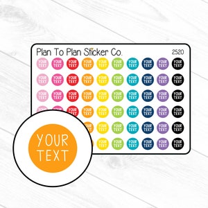 2520~~Custom Bill Due Dots Planner Stickers.