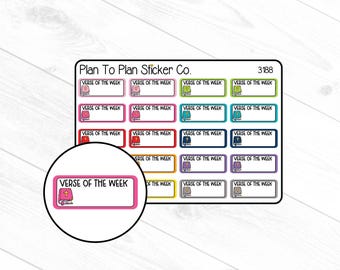 3188~~Bible Verse of the Week Planner Stickers.