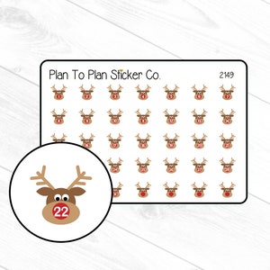 2149~~Reindeer Date Covers Planner Stickers.