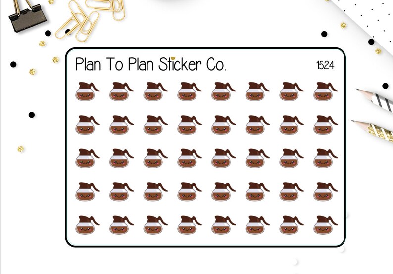 1524~~Coffee Pot Planner Stickers.