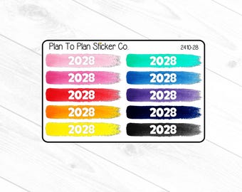 2410-28~~2028 Notes Page Header Planner Stickers