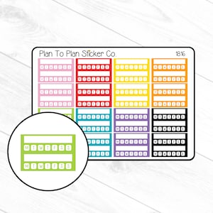 1816~~Double Stacked Habit Tracker Planner Stickers.