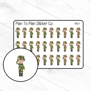 1115~~Army Men/Women Military Planner Stickers.