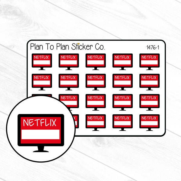 1476~~Streaming Trackers (Netflix, Hulu, Disney+, Prime) Planner Stickers.