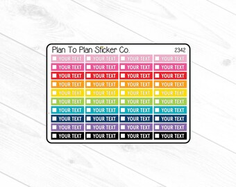 2342~~Custom Check Boxes Planner Stickers