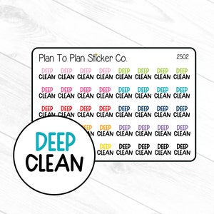 2502~~Deep Clean Planner Stickers.