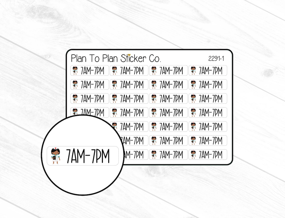 2291~~nurse Work Schedule Planner Stickers. - Etsy