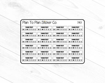 3163~~Custom Weekly Check Boxes Planner Stickers