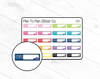 1031~~Daily Steps Tracker  Planner Stickers.