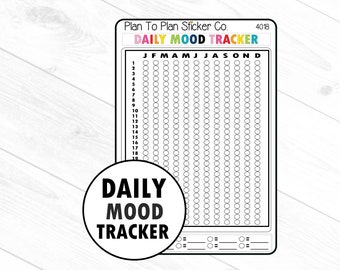 4018~~Daily Mood Tracker Planner Stickers.