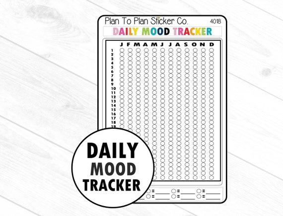 4018~~Daily Mood Tracker Planner Stickers.