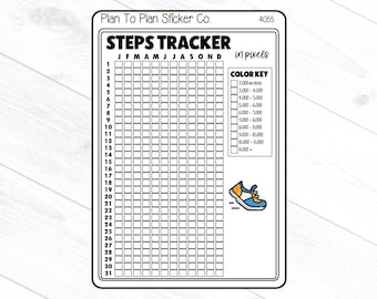 4055~~Steps Tracker Planner Stickers.