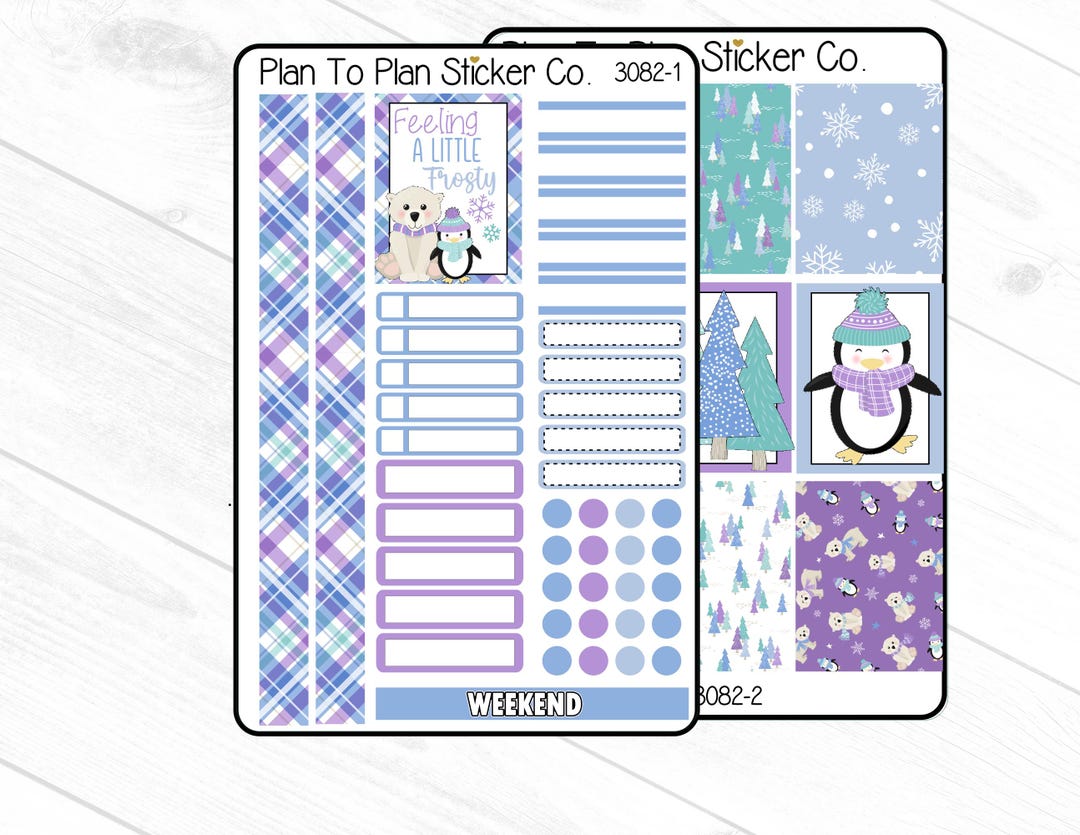 3082~~feeling Frosty 6 PG. Weekly Kit Planner Stickers. - Etsy