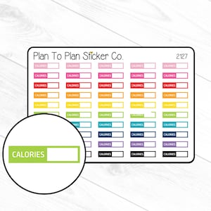 2127~~Daily Calories Tracker Planner Stickers.
