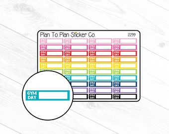 2299~~Gym Day Planner Stickers.