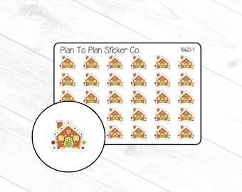 1860-1~~Gingerbread House Planner Stickers.