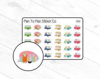 1420~~Camping/Glamping Road Trip Planner Stickers.