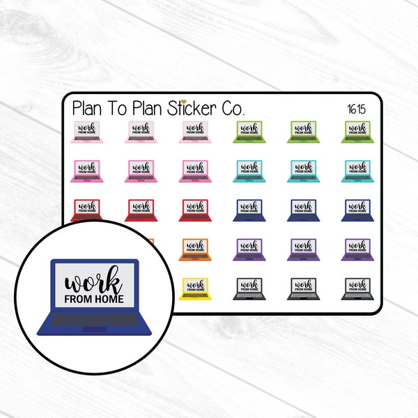 1615~~Work From Home Planner Stickers.