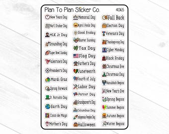 4065~~US Holidays Planner Stickers.