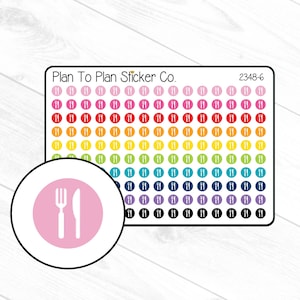 2348-6~~Fork & Knife Tiny Icons Planner Stickers.