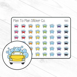 1065~~Car Wash Planner Stickers.